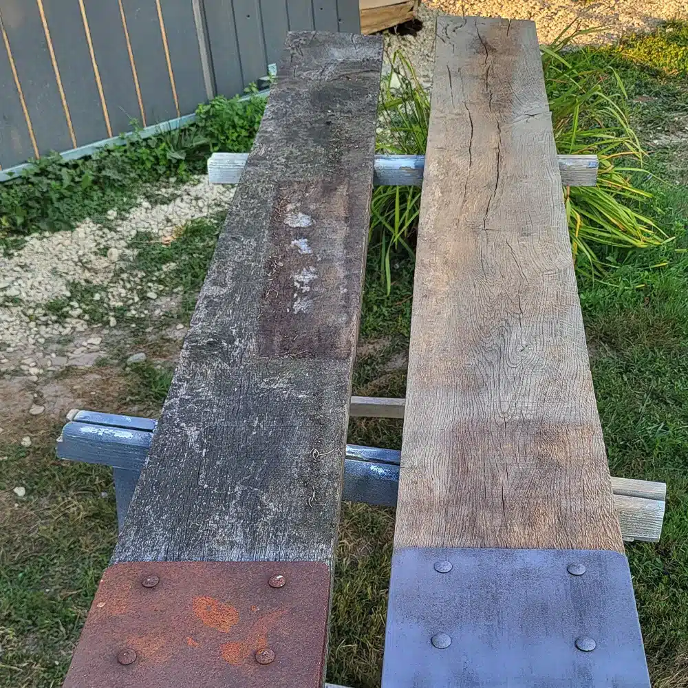 décapage planche en bois